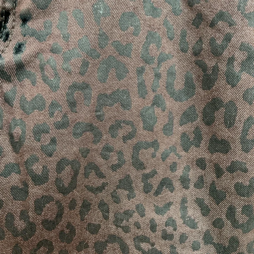 Free People Skinny Jeans 29 Brown Leopard Print Low Rise Animal Pattern Pockets